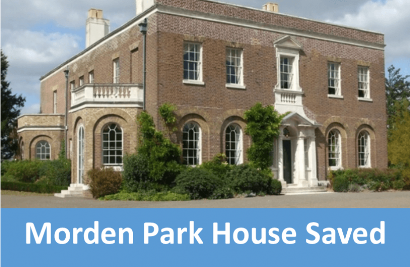 Morden Park House Closure Stopped