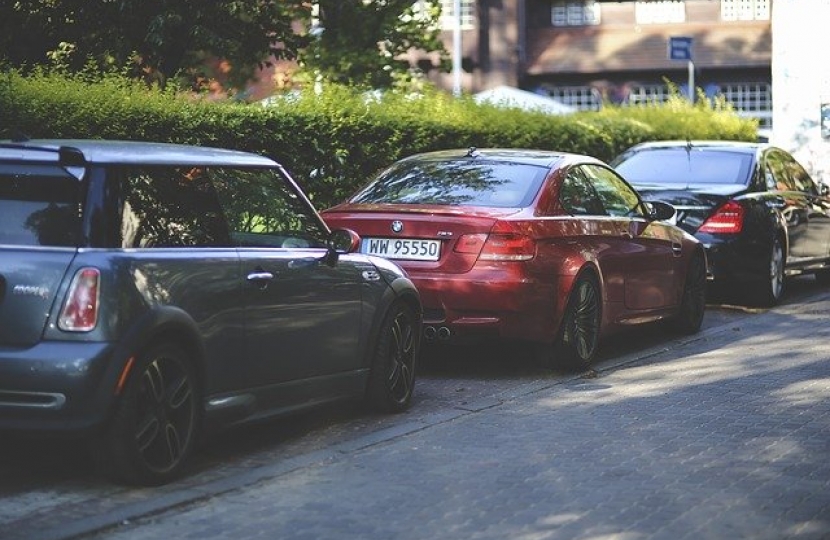 cars parked on a road